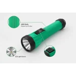 JD-12002 LED Flashlight Battery Powered Portable ABS Handheld Torch