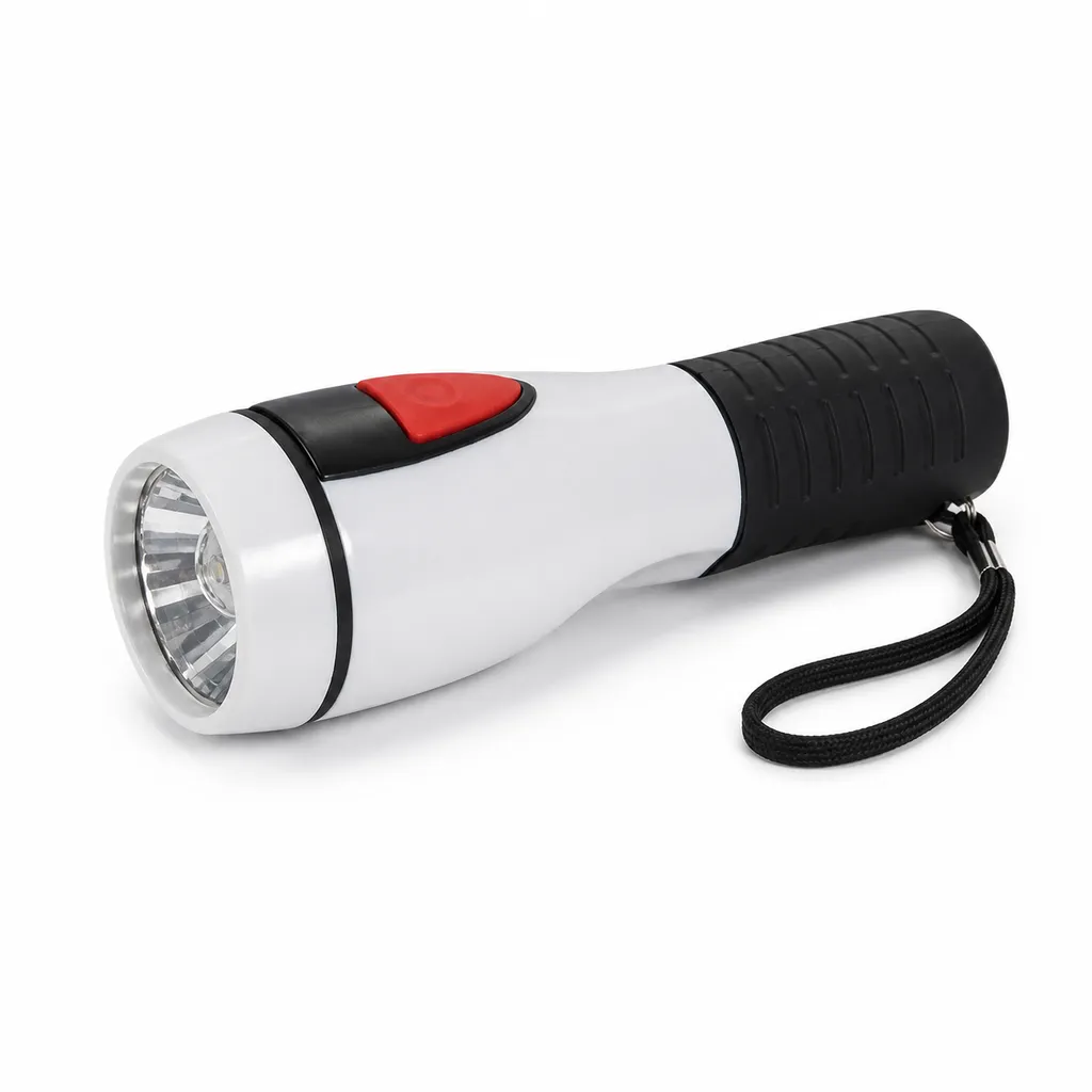 JD-12004 Hand Press LED Flashlight Portable Battery Powered Plastic Torch JD-12004 Hand Press LED Flashlight Portable Battery Powered Plastic Torch