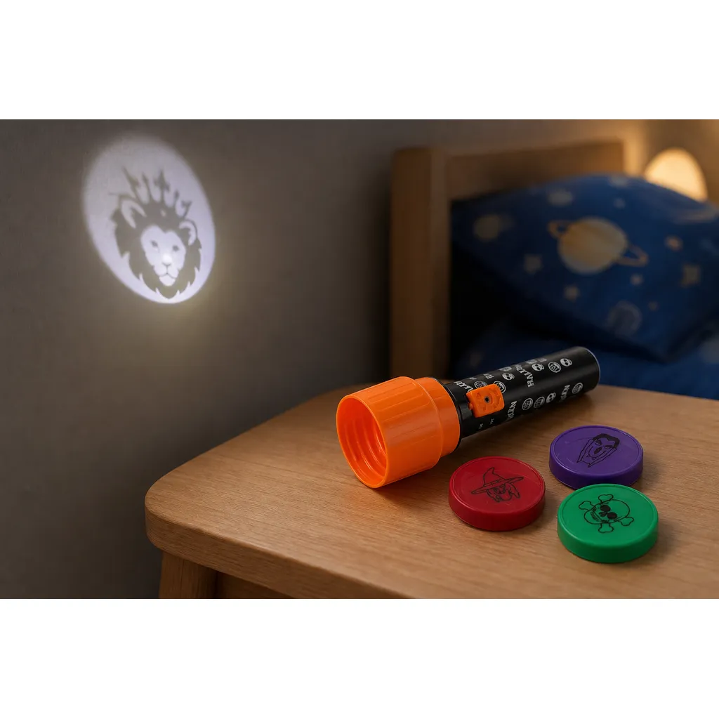 JD-12068 Battery Powered LED Halloween Projection Flashlight