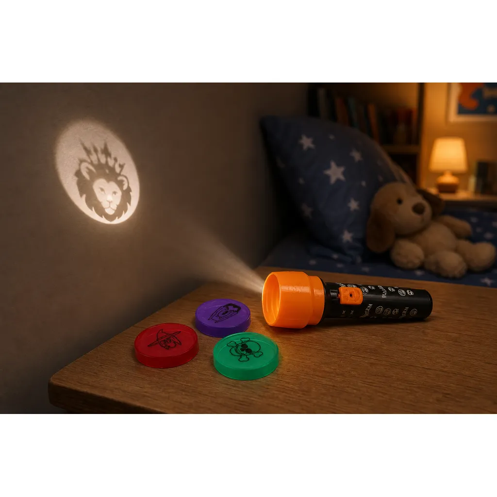 JD-12068 Battery Powered LED Halloween Projection Flashlight