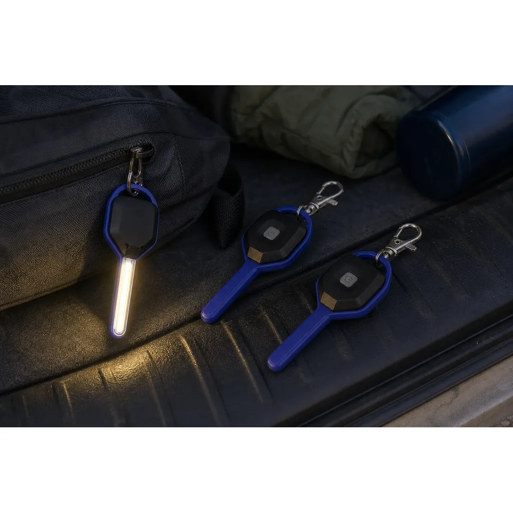 JD-17144 COB LED Key Light Battery Powered Mini Keychain Flashlight