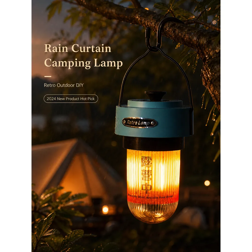 JD-799S Rechargeable LED Camping Lantern Portable Retro Hanging Tent Light