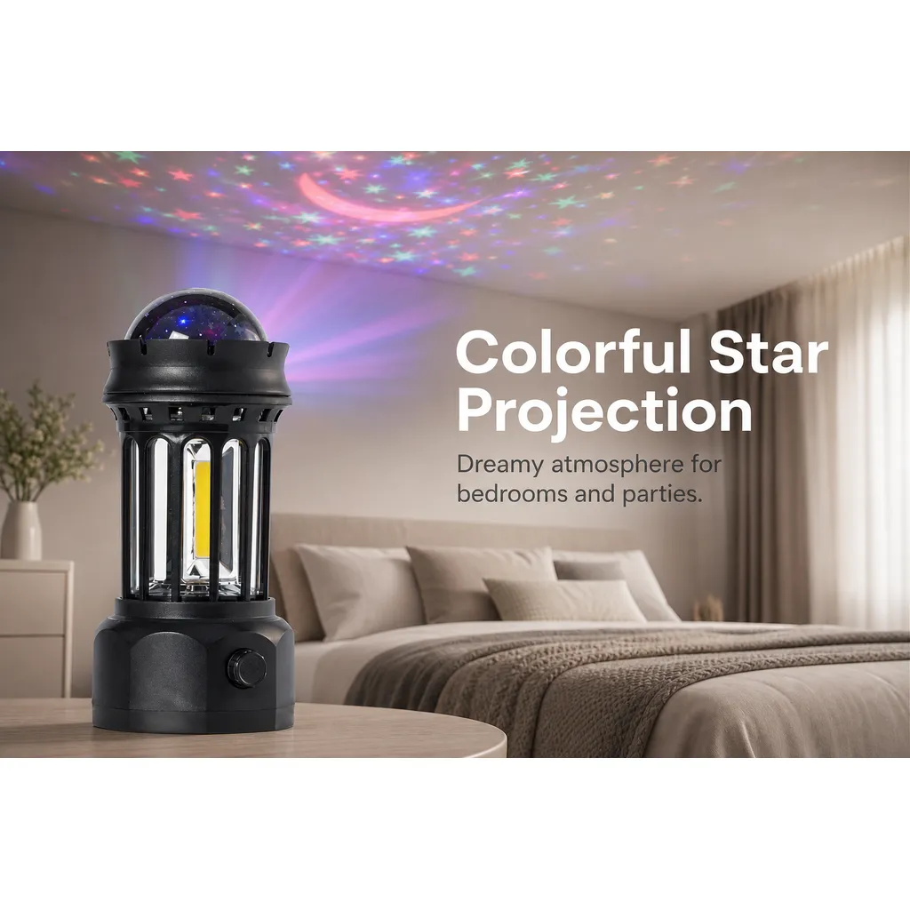 JD-900BR Rechargeable LED Star Projector Camping Lantern