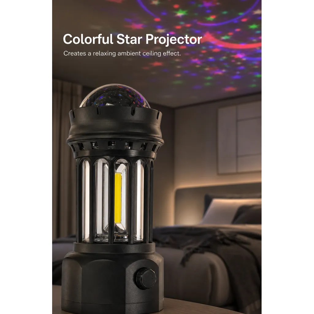 JD-900BR Rechargeable LED Star Projector Camping Lantern