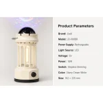 JD-900BR Rechargeable LED Star Projector Camping Lantern