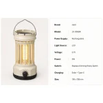 JD-900BR Solar Rechargeable LED Camping Lantern