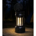 JD-900BRF Rechargeable LED Camping Lantern Fan Stepless Dimming COB Light