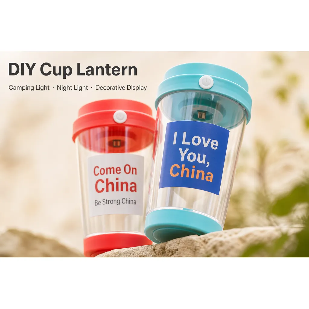 JD-A11 Battery Powered LED Cup Lantern Hanging DIY Night Light