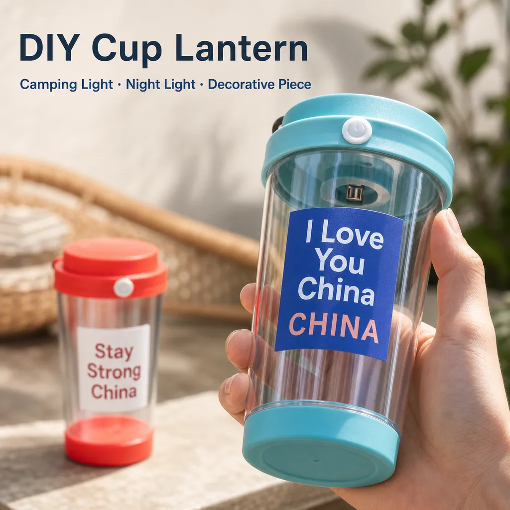 JD-A11 Battery Powered LED Cup Lantern Hanging DIY Night Light