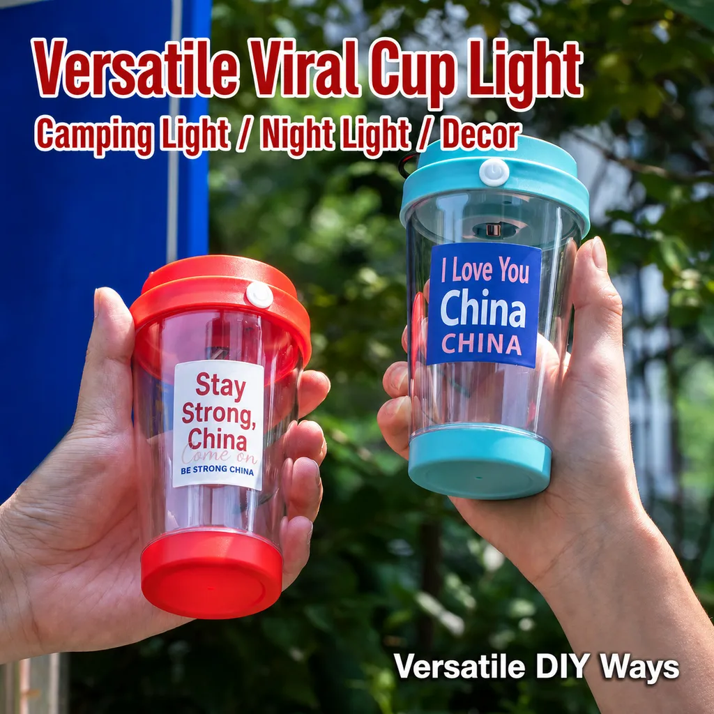 JD-A11 Battery Powered LED Cup Lantern Hanging DIY Night Light