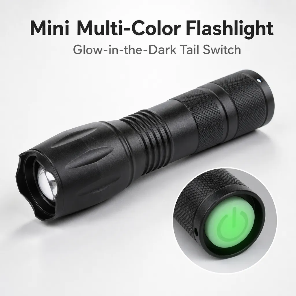 JD-F005S Mini LED Flashlight Zoomable High Power Aluminum Alloy Torch