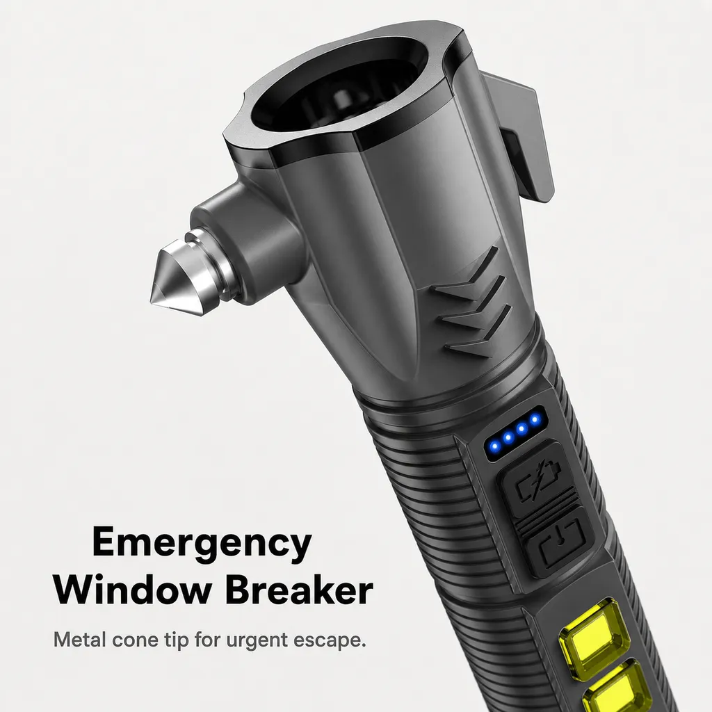 JD-F109 Rechargeable LED Emergency Flashlight