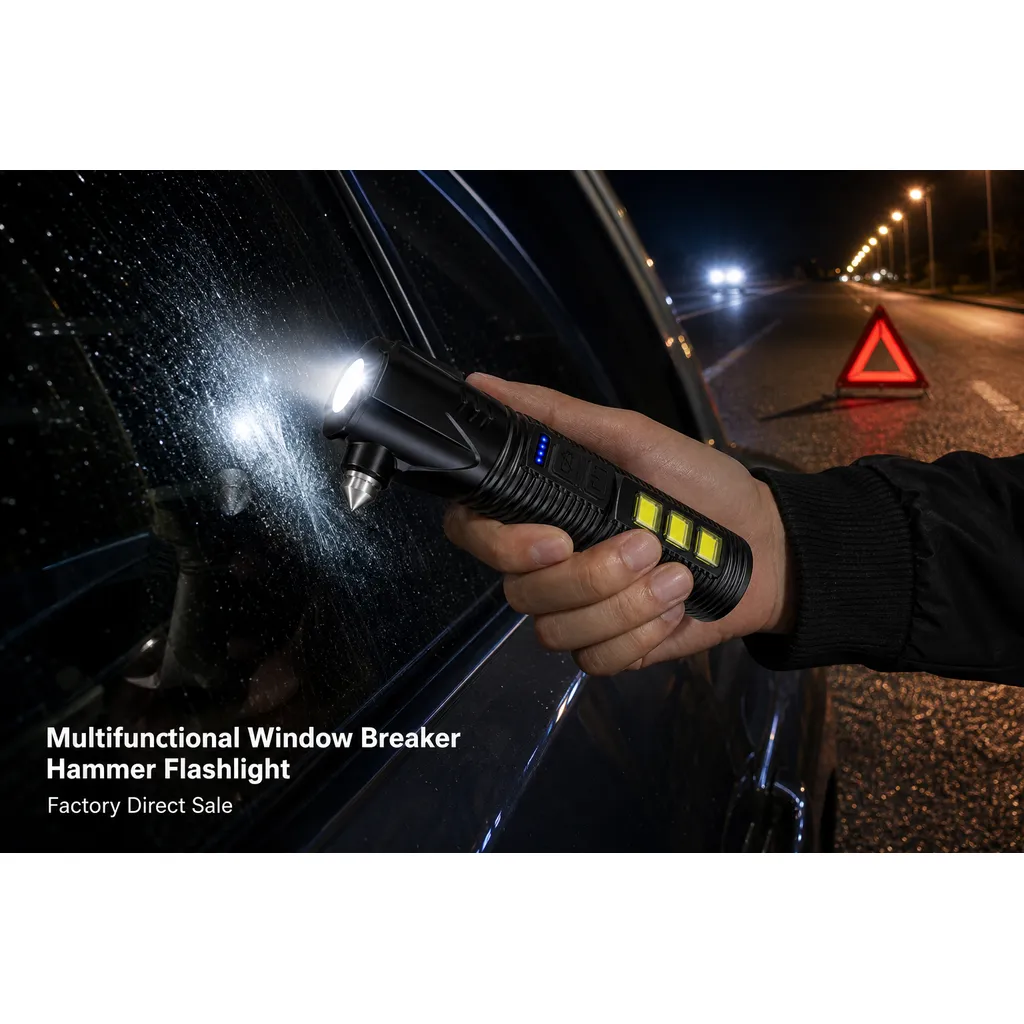 JD-F109 Rechargeable LED Emergency Flashlight