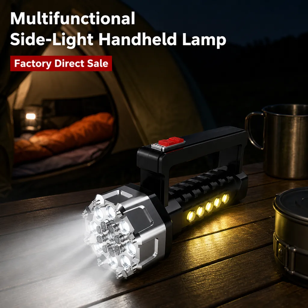 JD-F110 Rechargeable LED Flashlight COB Side Light