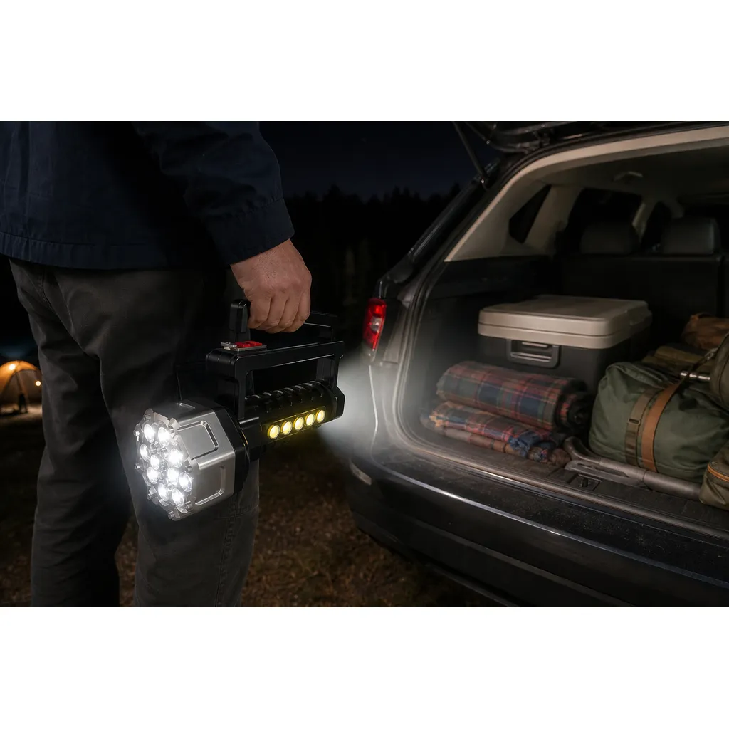 JD-F110 Rechargeable LED Flashlight COB Side Light
