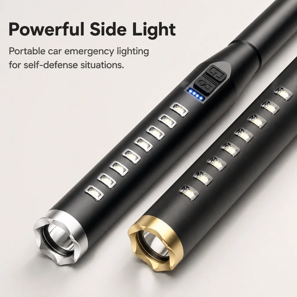 JD-F111 USB Rechargeable LED Baseball Bat Flashlight