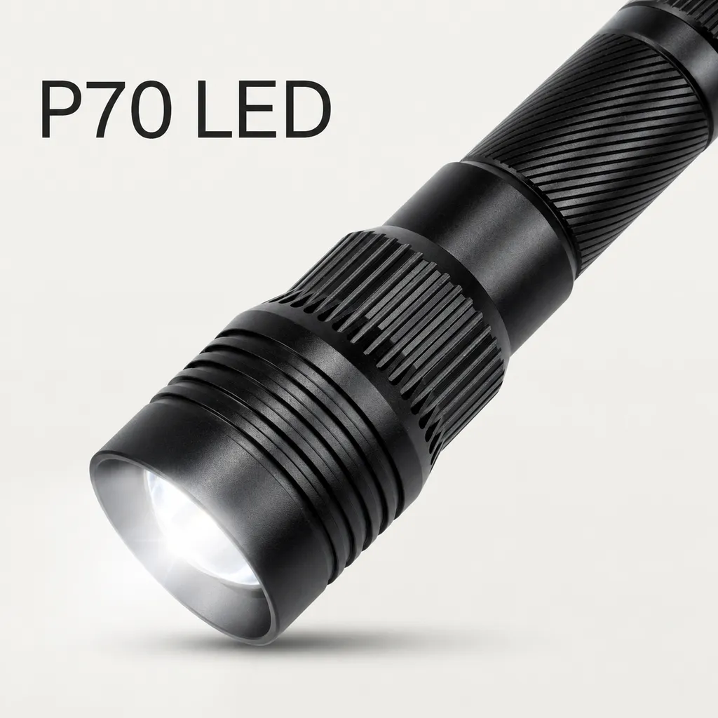 JD-F856 Rechargeable LED Flashlight P70 Zoomable Tactical Torch
