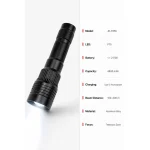 JD-F856 Rechargeable LED Flashlight P70 Zoomable Tactical Torch