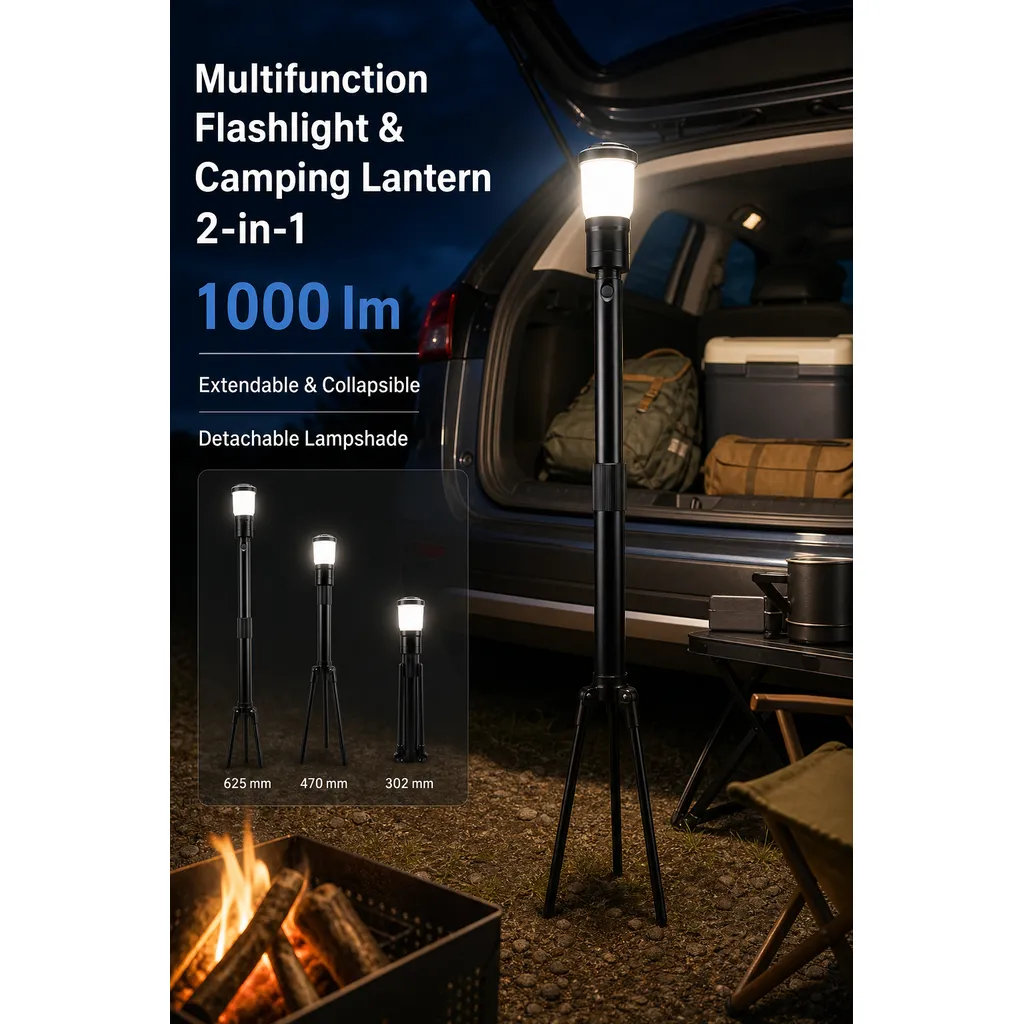 JD-F865 COB LED Camping Lantern Flashlight