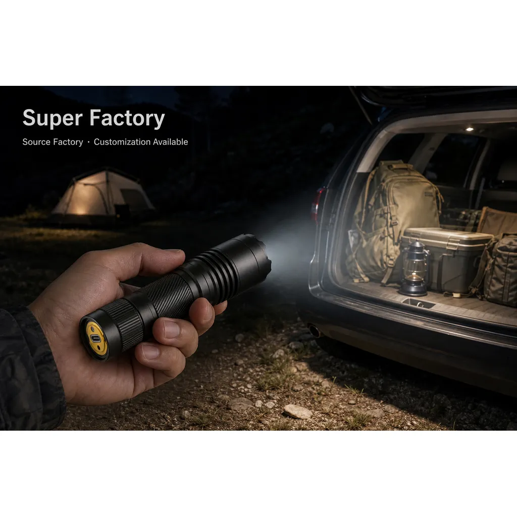 JD-F867 Rechargeable LED Flashlight Zoomable P70 Tactical Torch