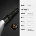 JD-F867 Rechargeable LED Flashlight Zoomable P70 Tactical Torch