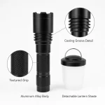JD-F867 Rechargeable P70 LED Flashlight Zoomable Tactical Torch