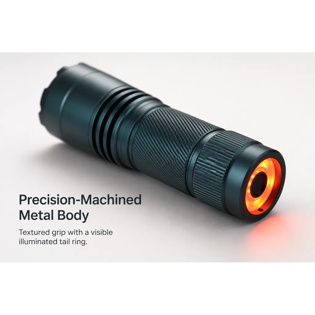 JD-F868 Zoomable LED Flashlight Multifunction COB Red SMD Torch