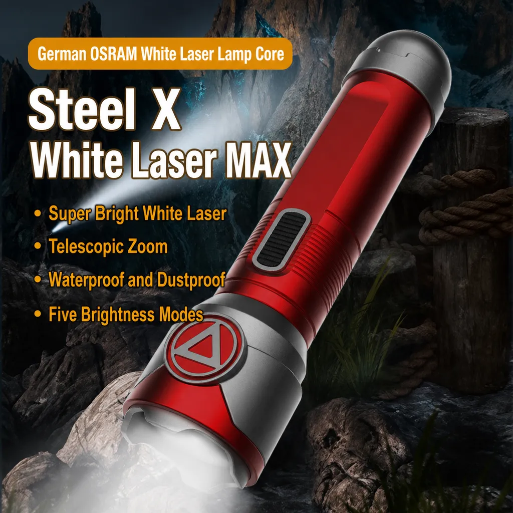 JD-F877 Rechargeable LED Flashlight Zoomable Type-C Tactical Torch