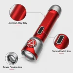 JD-F877 Rechargeable LED Flashlight Zoomable Type-C Tactical Torch