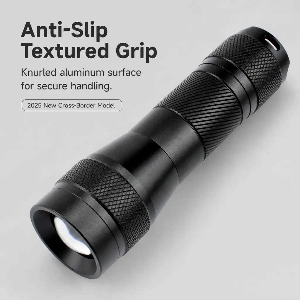 JD-F882 Rechargeable LED Flashlight Zoomable Type-C Tactical Torch