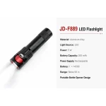 JD-F889 Rechargeable LED Flashlight Type-C Bottle Opener Torch