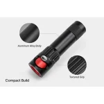 JD-F889 Rechargeable LED Flashlight Type-C Mini Tactical Torch