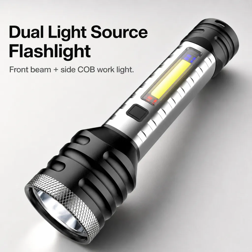 JD-F892 Rechargeable LED Flashlight Dual Light