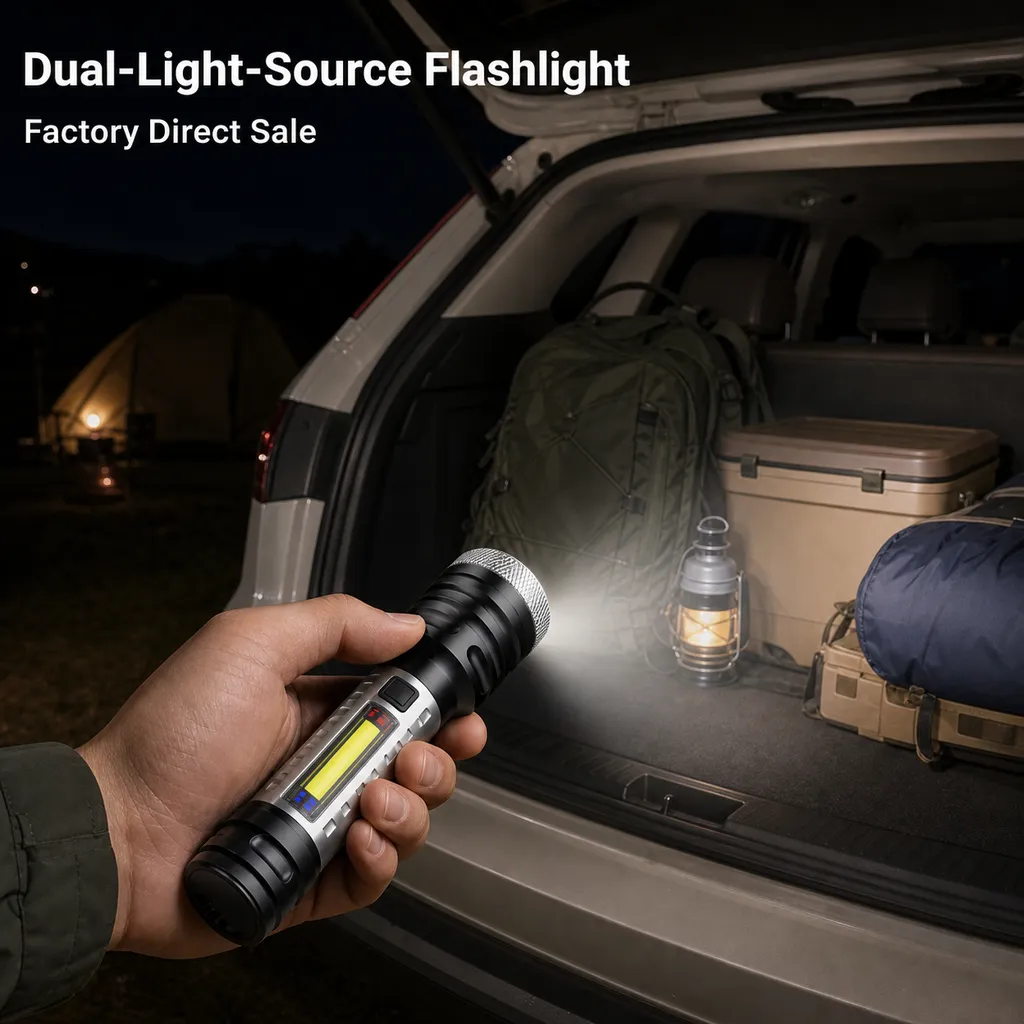 JD-F892 Rechargeable LED Flashlight Dual Light