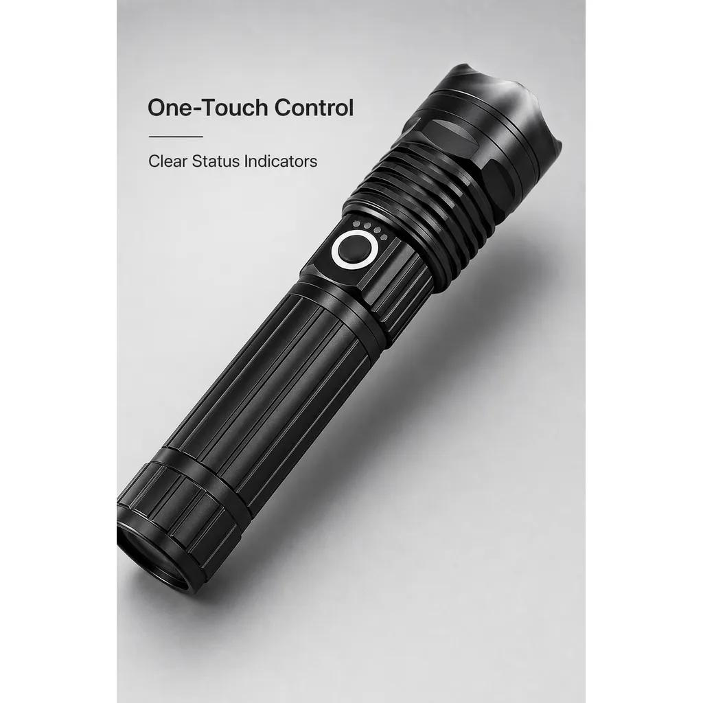 JD-F948 Rechargeable LED Flashlight Zoomable Tactical Torch