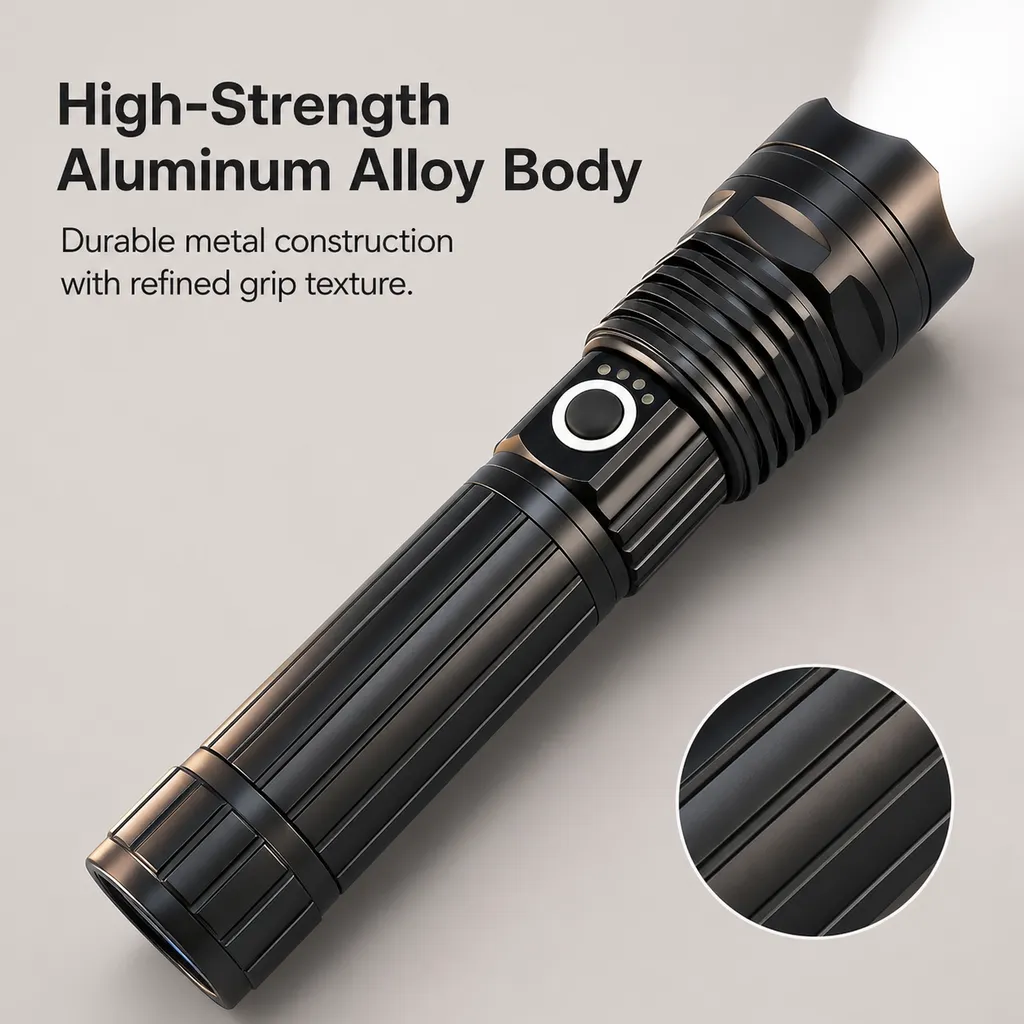 JD-F948 Rechargeable White Laser Flashlight