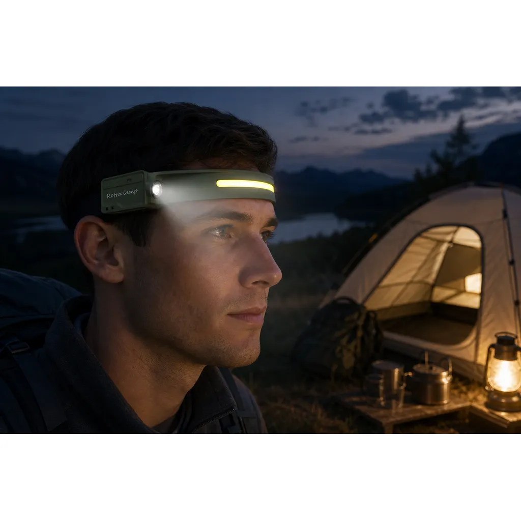 JD-H300 Rechargeable LED Headlamp Motion Sensor Dual Light