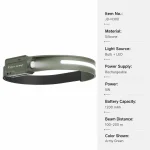 JD-H300 Rechargeable LED Headlamp Motion Sensor Dual Light