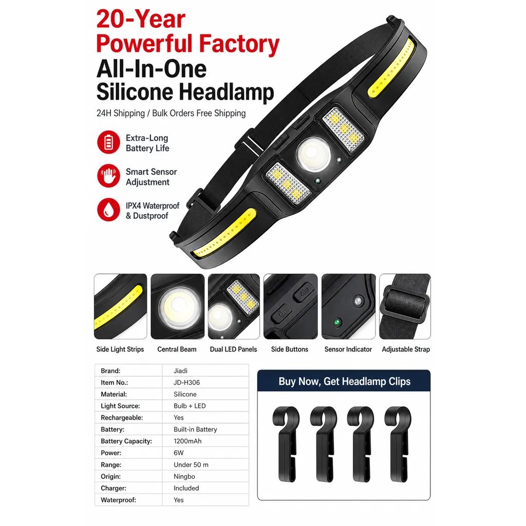 JD-H306 Rechargeable LED Headlamp