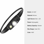 JD-H307 Rechargeable Silicone LED Headlamp XPG Dual Light