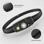 JD-H307 Rechargeable Silicone LED Headlamp XPG Dual Light
