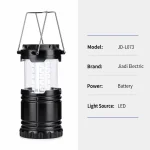 JD-L073 Battery Powered LED Camping Lantern Portable Hanging Tent Light