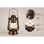 JD-L244 Rechargeable LED Kerosene Lantern Hurricane Camping Lamp
