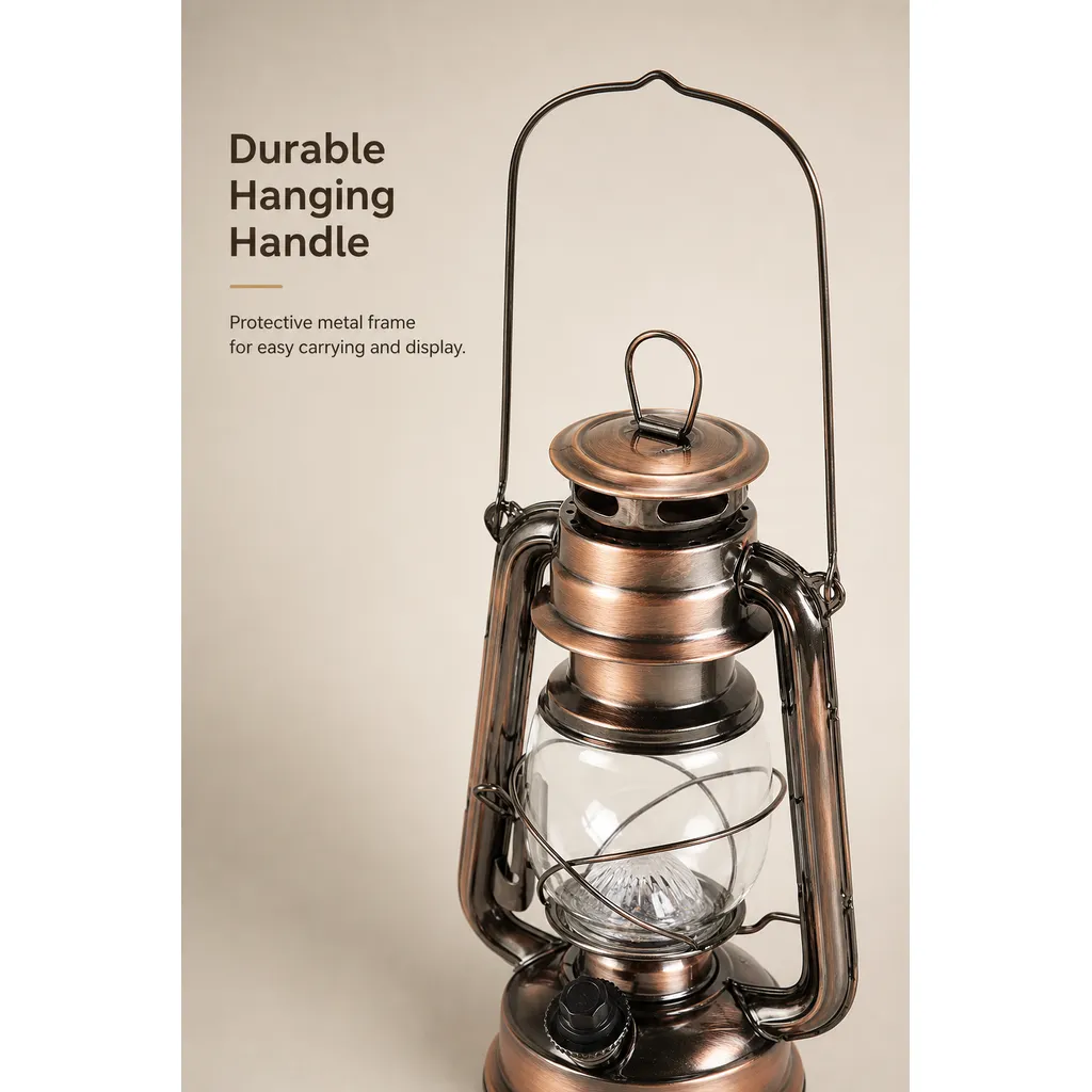 JD-L244BR/SR Rechargeable LED Camping Lantern Retro Hanging Lamp