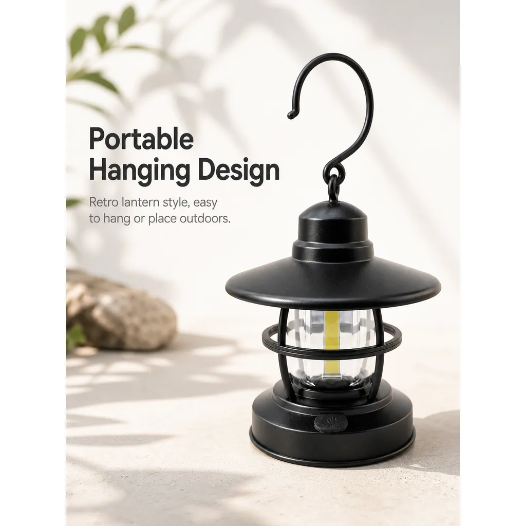 JD-L263 LED Camping Lantern Vintage Hanging Tent Light