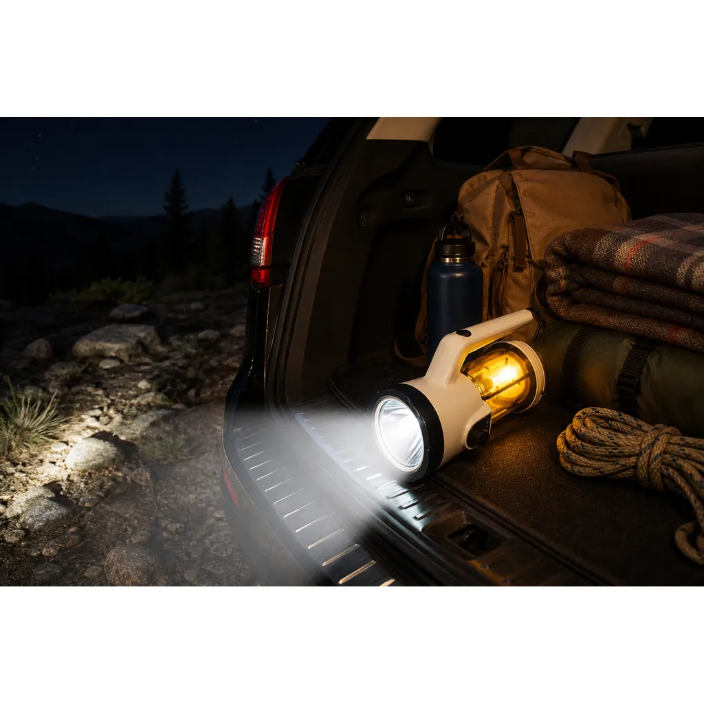 JD-L304 Rechargeable LED Camping Lantern Handheld Spotlight