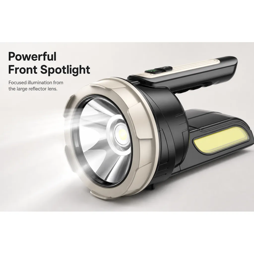 JD-L306 Rechargeable LED Searchlight Type-C Handheld Flashlight