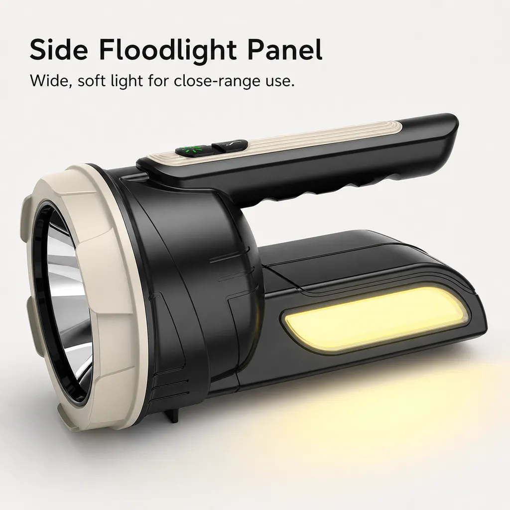 JD-L306 Rechargeable LED Searchlight Type-C Handheld Flashlight