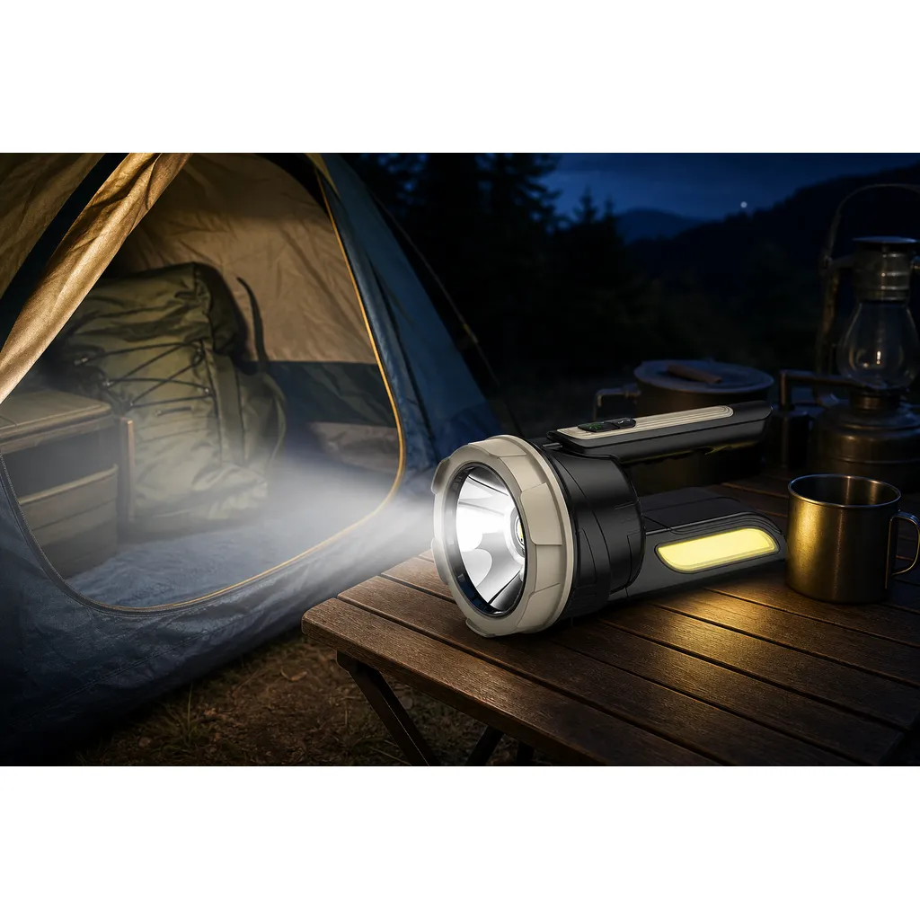 JD-L306 Rechargeable LED Searchlight Type-C Handheld Flashlight