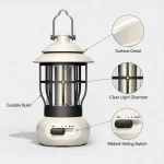 JD-L792 Rechargeable LED Camping Lantern Dimmable